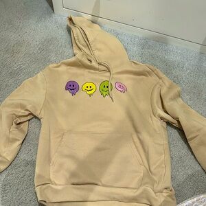 Tan Smiley Face Hoodie